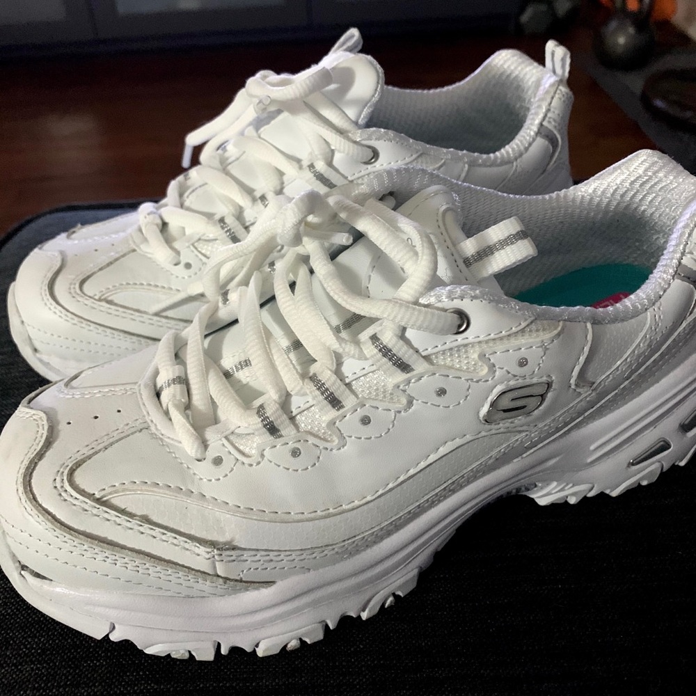 Skechers white shoes, comfortable